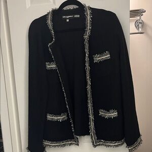 Karl Lagerfeld Black Blazer with Silver Trim